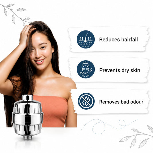 SnapCool 15-Stage Shower Filter - Removes Chlorine, Heavy Metals & Impurities